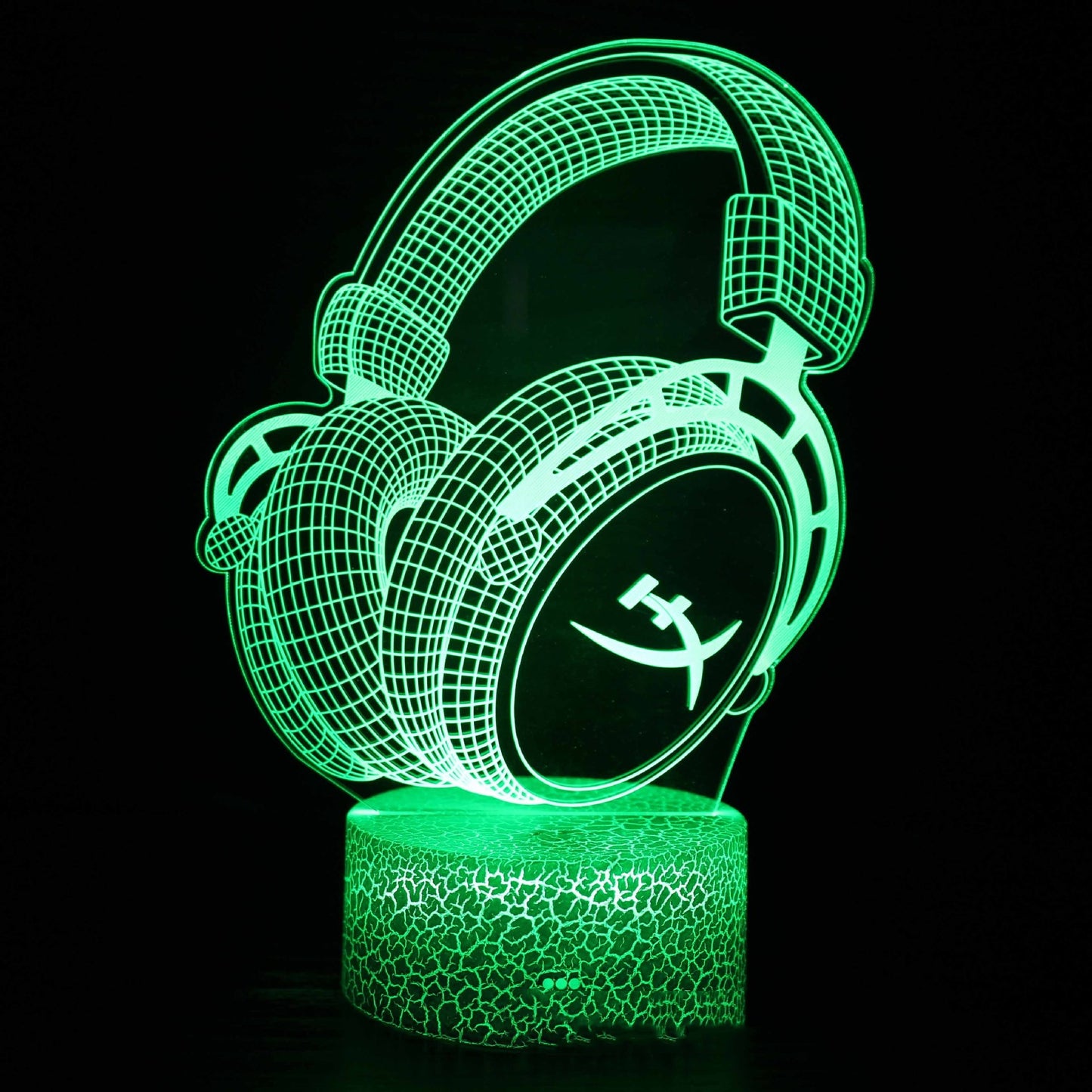 Creative 3d Small Night Lamp Desktop Decorative Lamp Headset 7 Color Changing Led Touch Remote Control Bedside Table Lamp