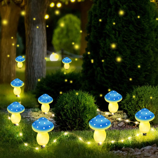 Plastics Solar Mushroom Night Light Outdoor Courtyard Garden Balcony Layout Lawn Waterproof Landscape Decoration Colorful Light