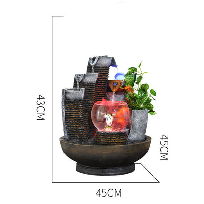 Chinese Style Home Aquarium Water Fountain