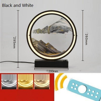 Dynamic 3D Quicksand Art Table Lamp +Remote