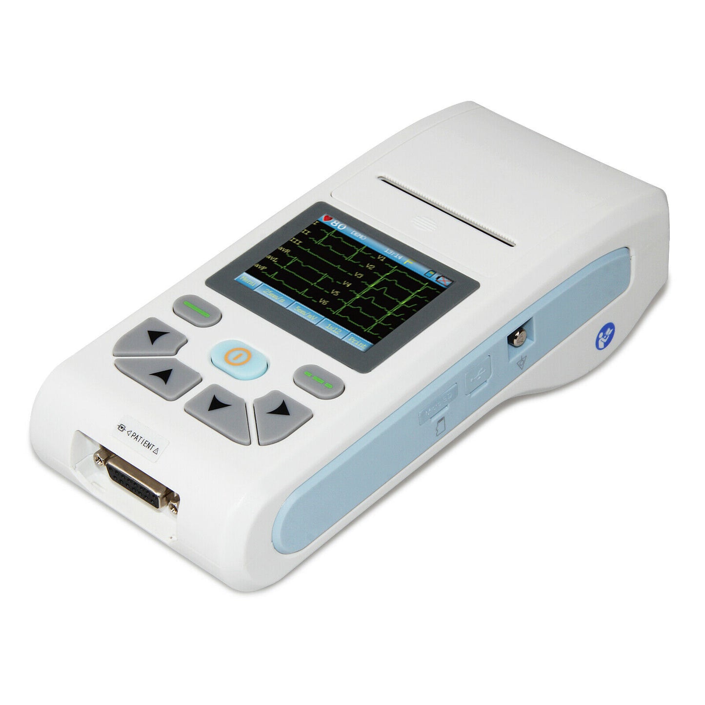 Touch Screen Electrocardiograph CONTEC ECG90A 12 Lead ECG EKG Machine Sync PC Software