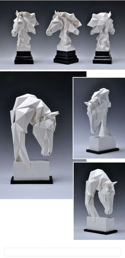 White Horse Head Statues