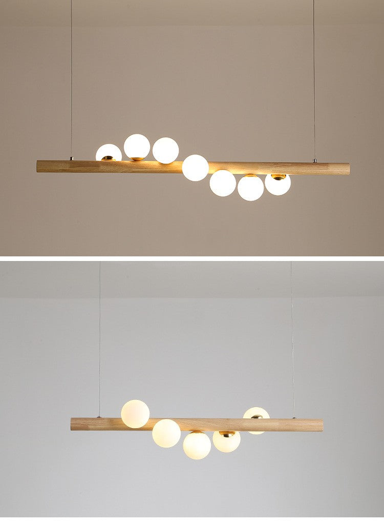 Chandelier Solid Wood Modern Minimalist Log