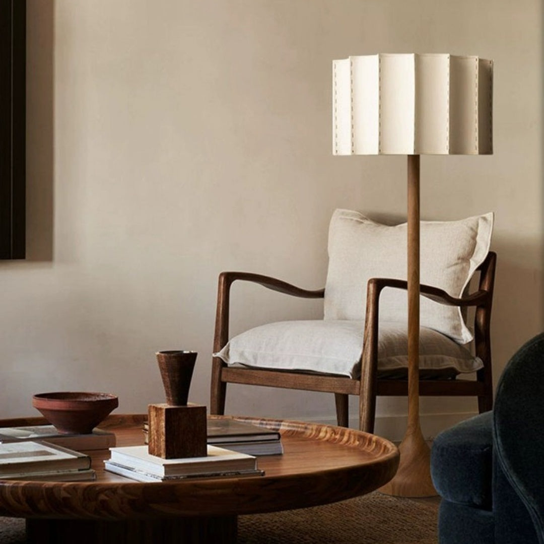 Japanese-style Solid Wood Table Lamp For Living Room