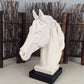 Entrance resin horse head decoration