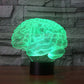 Foreign trade new brain 2 3D lamp LED colorful remote control lamp 3D light acrylic visual lamp 3620