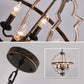 Rural Retro Industrial Style Antique Wood Chandelier