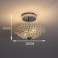 Crystal Bedroom Ceiling Lamp Round Mini And Simple