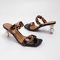 High Heels Women's Fashion Profiled Heel Toe One-line Sandals Women