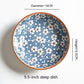 Underglaze Round Plate Ceramic Household Creative Seasoning Saucer Dish