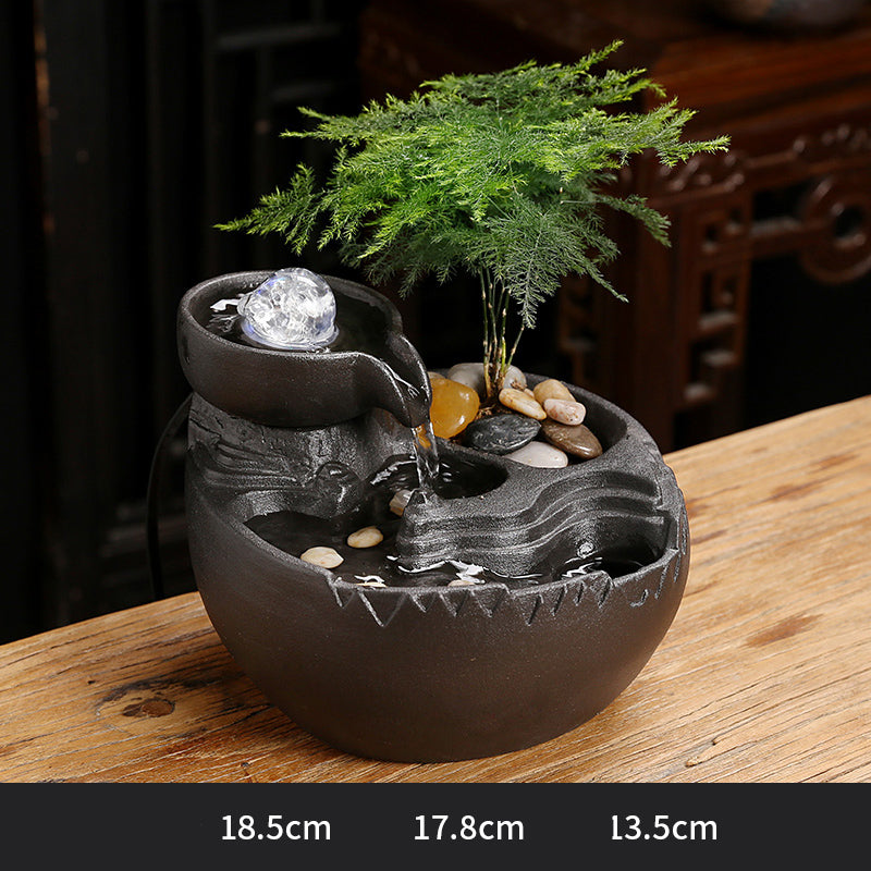 Creative Water Fountain Feng Shui Wheel Transfer Ball To Make Money Ornaments