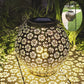 Solar Iron Hollow Flower Projection Lamp Outdoor Lawn Decorations