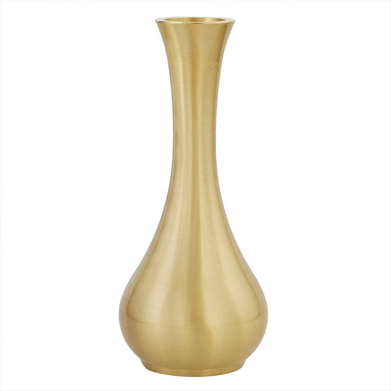 Pure Brass Vase Carving Decoration Mini