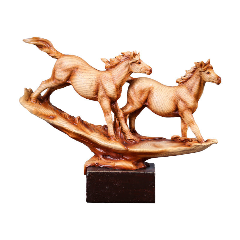 Trongwell Home Decor Bronze Horse Sculpture Statue Living Room