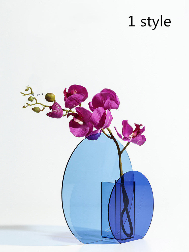 Desktop Decoration Color Acrylic Dry Vase