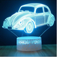 Colorful Touch Remote Control LED Visual Light Gift 3D Small Table Lamp