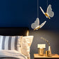 Long Line Modern Minimalist Bedroom Butterfly Bedside Chandelier Lamp