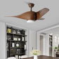 Retro Spiral Fan Leaf Ceiling Fan Light Simple