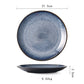 Ceramic Plate Flat Plate Creative Dish Plate Japanese Vintage Tableware