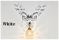 28 Inch Sculptured Good Fortune Deer Crystal Wall Lamp