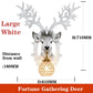 28 Inch Sculptured Good Fortune Deer Crystal Wall Lamp