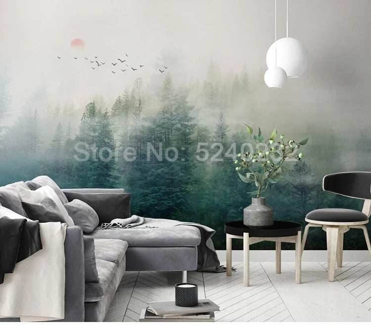 Custom 3D Photo Wallpaper Beautiful Forest Landscape Living Room Sofa Bedroom Background Wall Painting Art Papier Peint Mural 3D