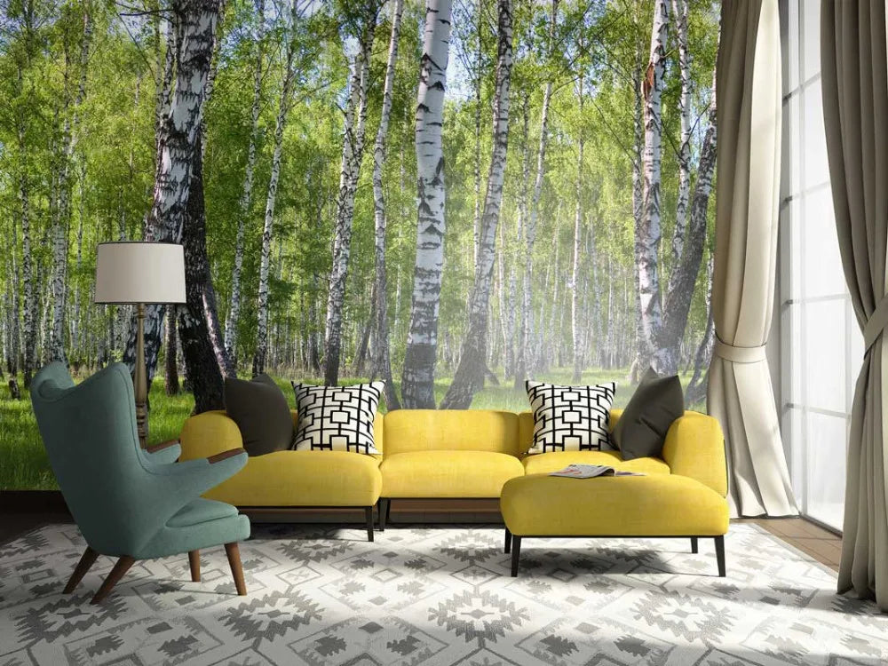 3d nature landscape birch trees forest photo wallpaper murals for living room bedroom custom Home office wall decor Wall-papers