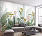 Modern home background wall 3d wallpaper modern fashion fresh plant flower bird forest photo 3d wallpaper mural