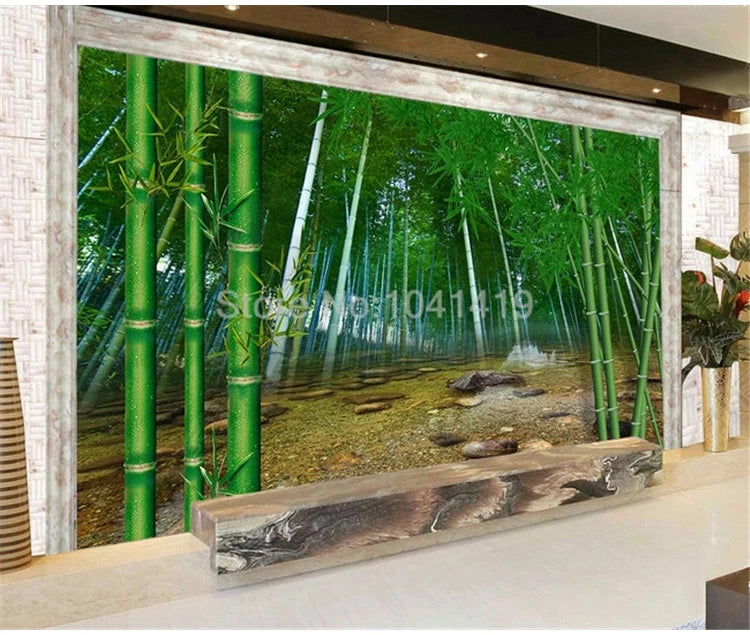 Custom Photo Wallpaper 3D Nature Landscape Bamboo Forest Mural Living Room TV Sofa Bedroom Home Decor Papel De Parede Wallpapers