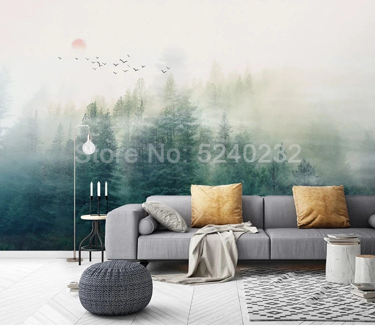 Custom 3D Photo Wallpaper Beautiful Forest Landscape Living Room Sofa Bedroom Background Wall Painting Art Papier Peint Mural 3D