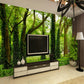 Photo Wallpaper Modern Simple Green Forest Nature Landscape 3D Panel Wall Mural Living Room Background Wall Home Decor Wallpaper