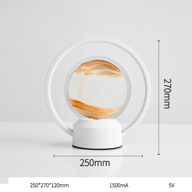 Minimalist Quicksand 3D Intelligent LED Glass Wind Table Lamp