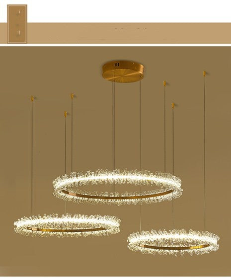 Living Room Crystal Chandelier Modern Style Electroplated Gold Creative