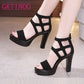 Fashion High-heeled Thick-heeled Platform All-match Platform Sandals Women