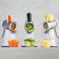 3 In 1 Vegetable Slicer Manual Grate Cutter Round Chopper Mandolin Shredder