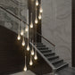 Modern Minimalist Stair Chandelier Villa Rotating Staircase Long Chandelier