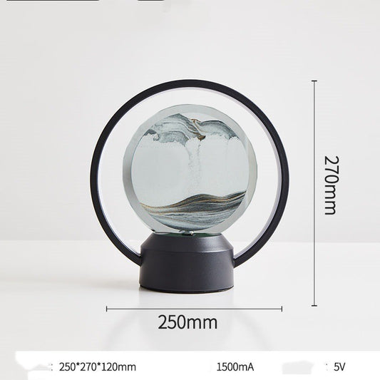 Minimalist Quicksand 3D Intelligent LED Glass Wind Table Lamp