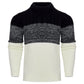 Men's Casual Color Block Long Sleeve Cable Knit Pullover Sweater