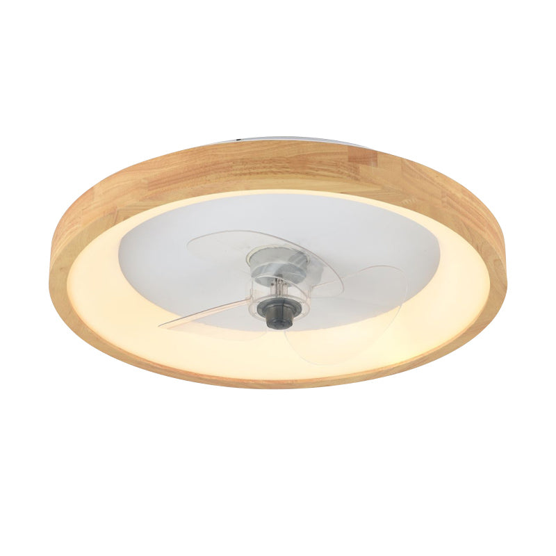 Household Fan Nordic Log Ceiling Lamp