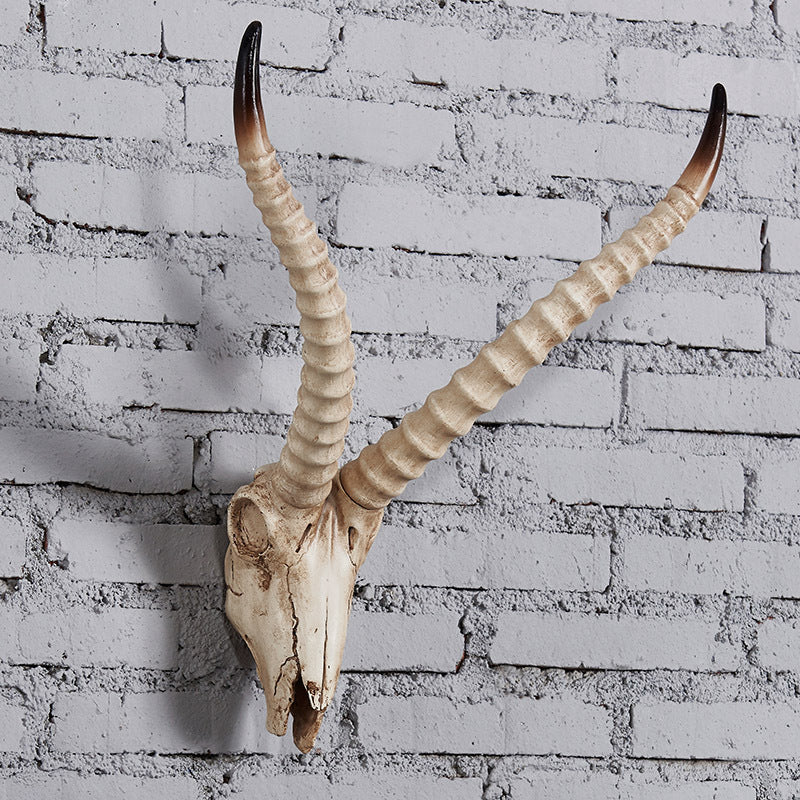 Resin Sheep Skull Wall Hanging Horn Wall Decoration