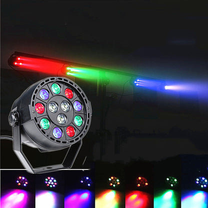 LED12pcs Par Light RGBW Remote Control Par Light Dyeing Background Light