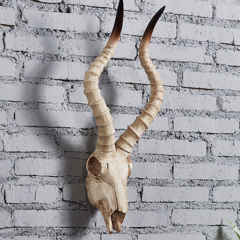 Resin Sheep Skull Wall Hanging Horn Wall Decoration