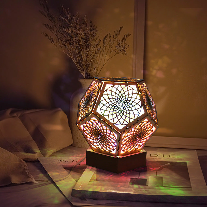 Led Lantern Bohemian Star Floor Projection Lamp