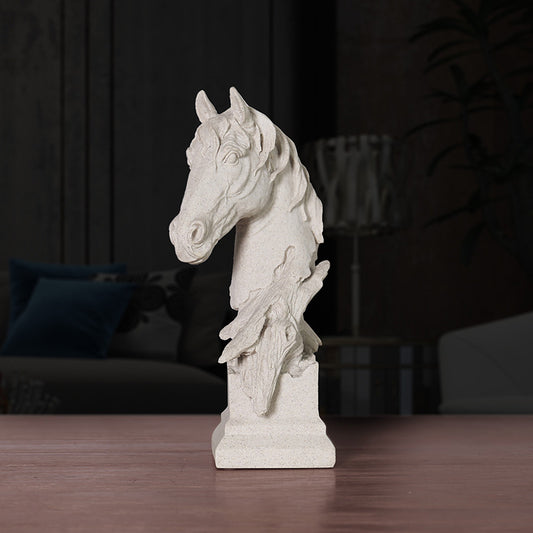 Resin Ornaments Sandstone Horse Head