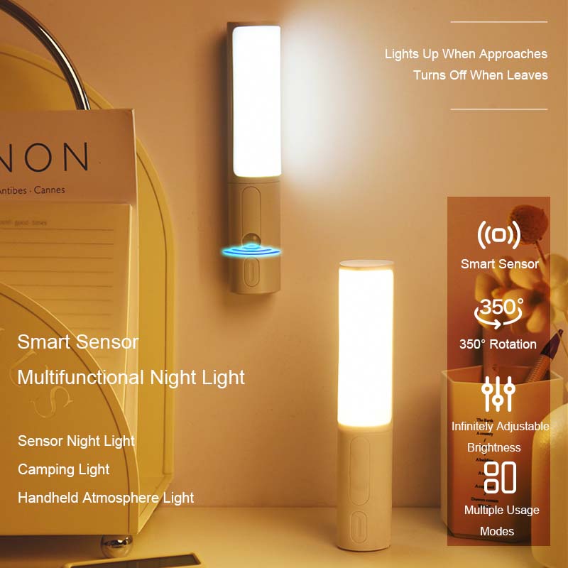 New Style Smart Human Body Induction Motion Sensor LED Night Light For Home Bed Kitchen Cabinet Wardrobe Wall Lamp