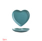 Heart Deco Pastel Ceramic Stone Dinner Plate Set