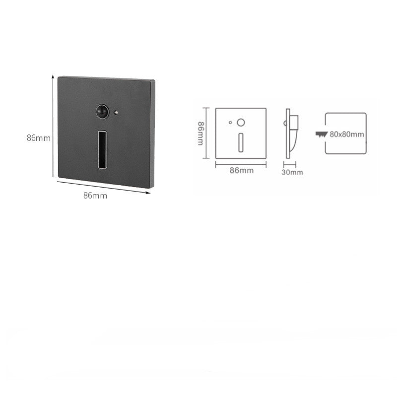 Recessed Intelligent Sensor Footlights Concealed Installation Corridor Aisle