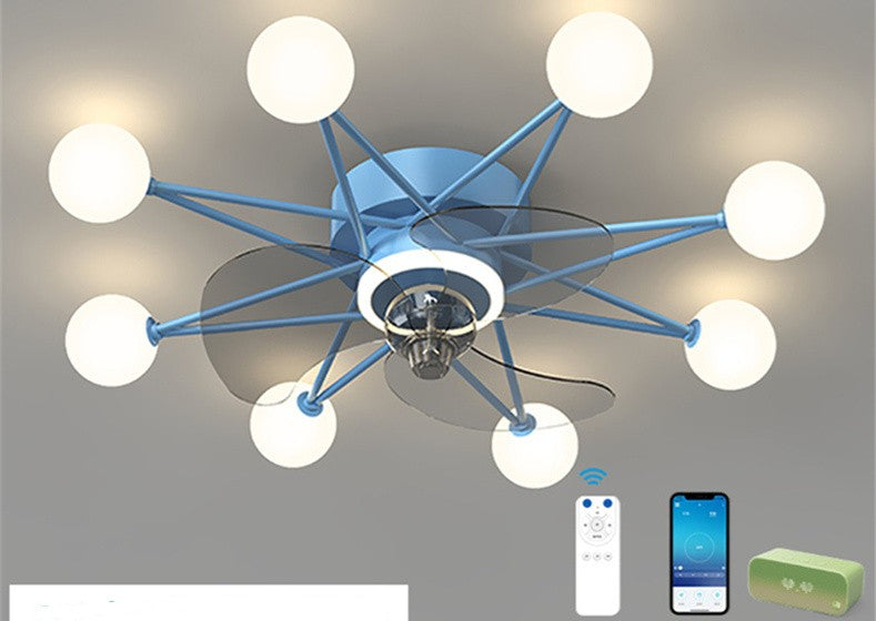 Nordic Ceiling Fan Lights Living Room Dining Room Full Of Stars