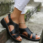 Velcro Ankle Srap Sandals Summer Chunky Heel Roman Shoes Women