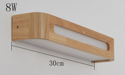 Simple Nordic Stair Aisle Solid Wood Wall Lamp